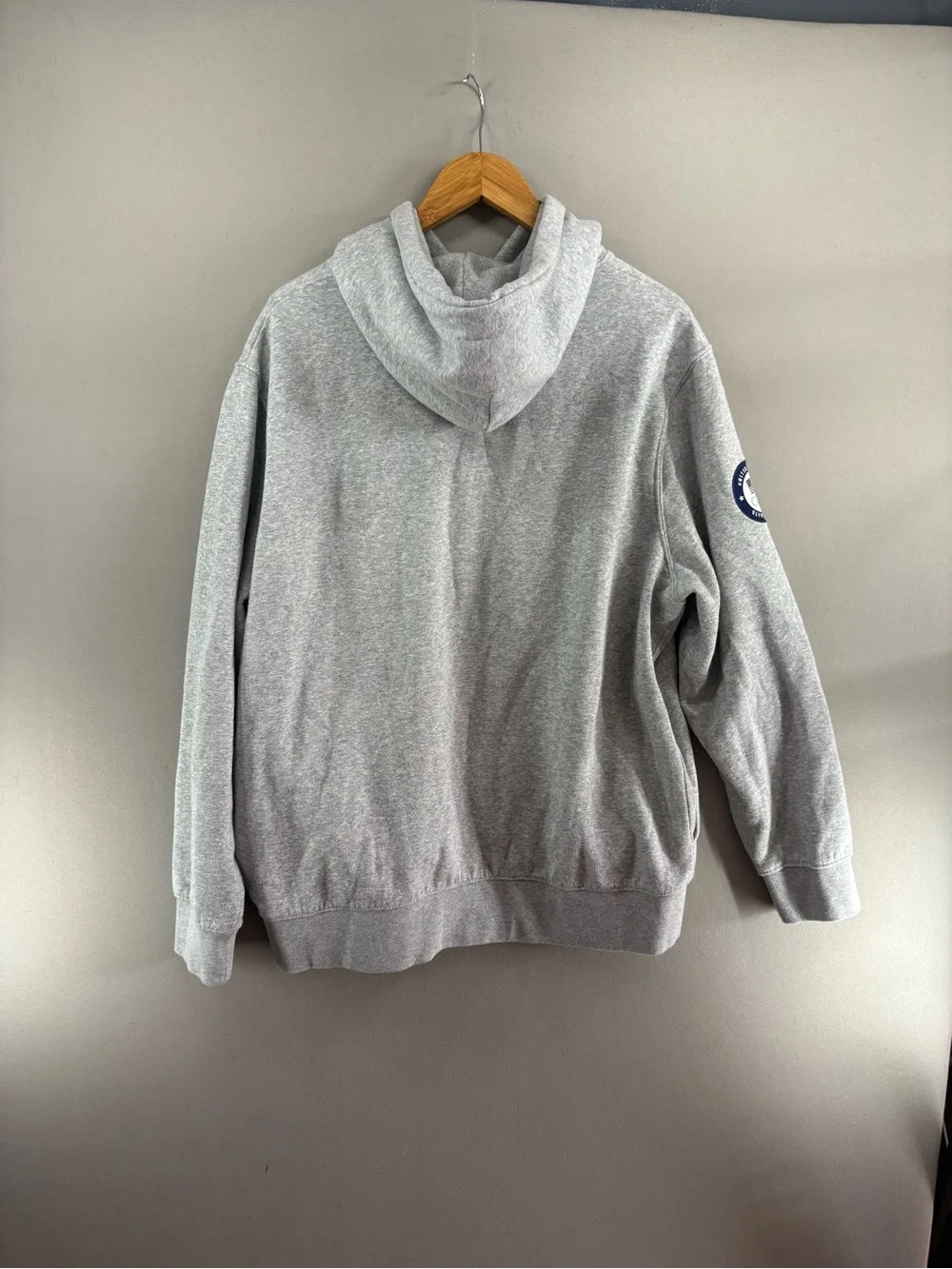 Polo Ralph Lauren USA Flag American Polo Bear Gray Hooded Sweatshirt Sz XL - Picture 6 of 8